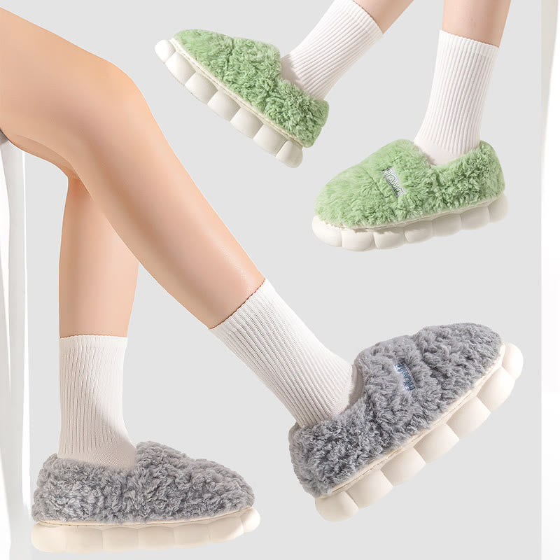 Plus Size Solid Color Thick Sole Slippers - image 0