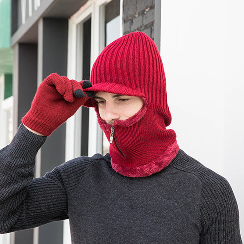 Zipper Beanie Gloves 2 In 1 Set - image 3