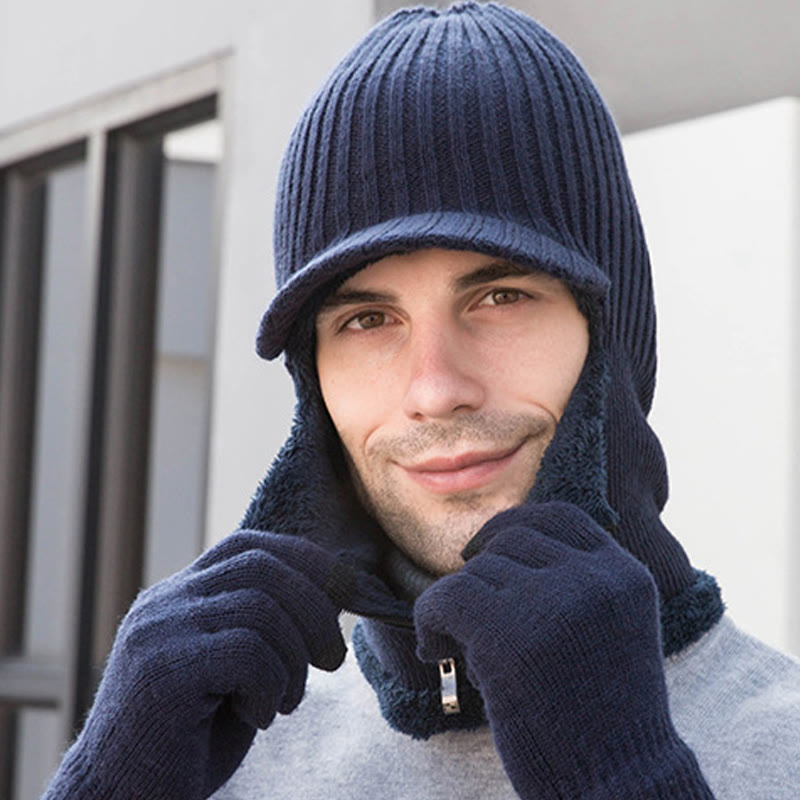 Zipper Beanie Gloves 2 In 1 Set - image 7