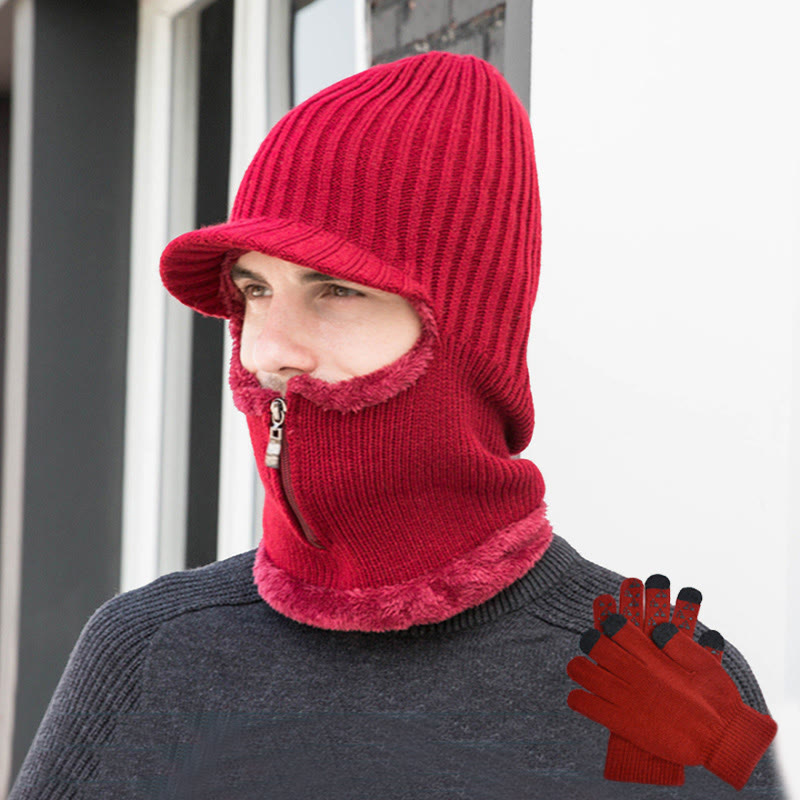 Zipper Beanie Gloves 2 In 1 Set - image 13