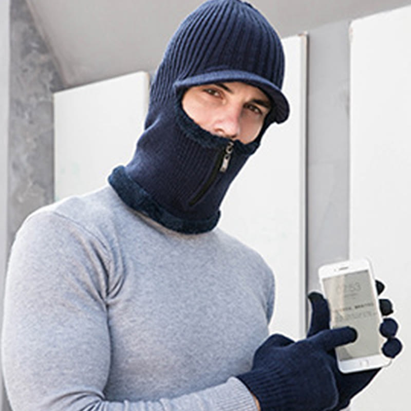 Zipper Beanie Gloves 2 In 1 Set - image 9