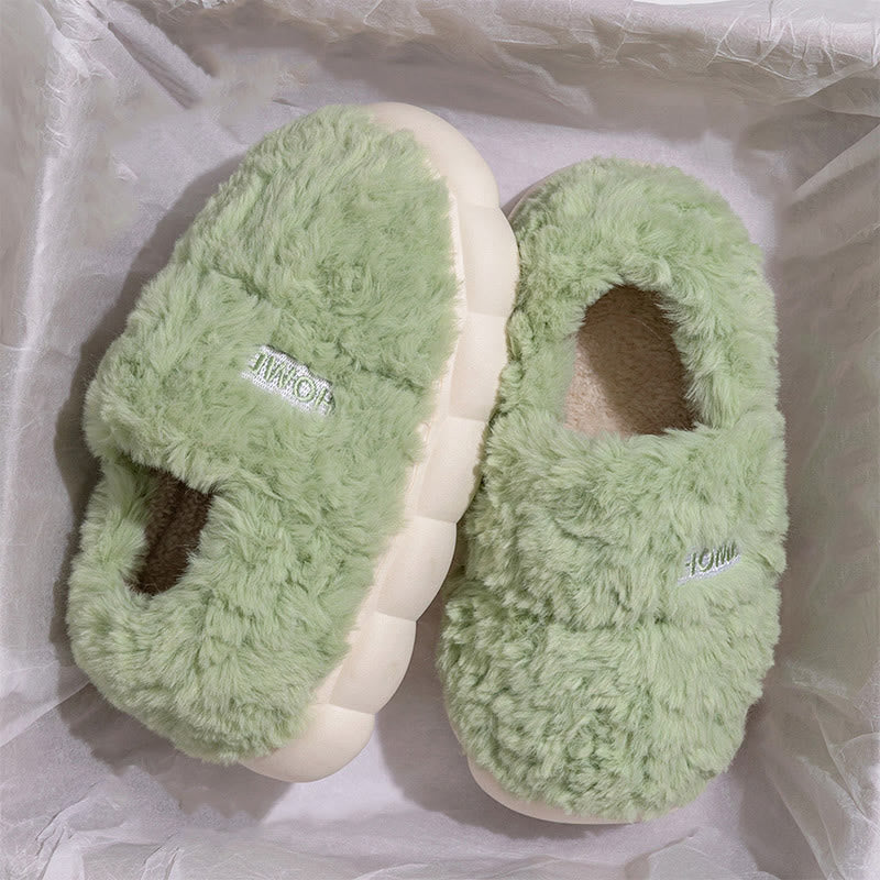 Plus Size Solid Color Thick Sole Slippers - Green - EU43-44(US9-10) - image 10