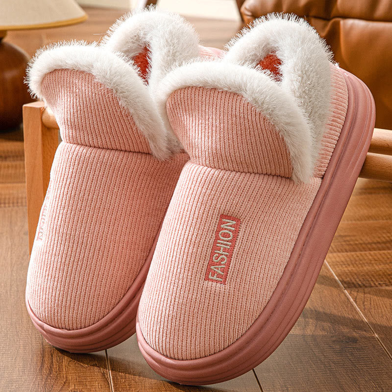 Plus Size Skin Friendly Warm Slippers - Pink - EU45-46(US11-12) - image 9