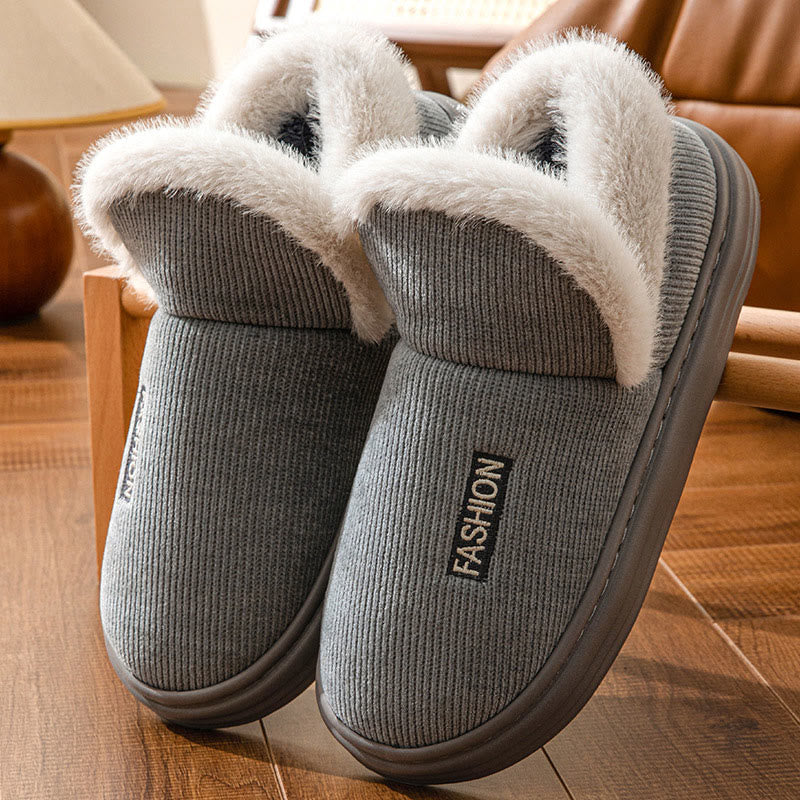 Plus Size Skin Friendly Warm Slippers - Grey - EU45-46(US11-12) - image 8