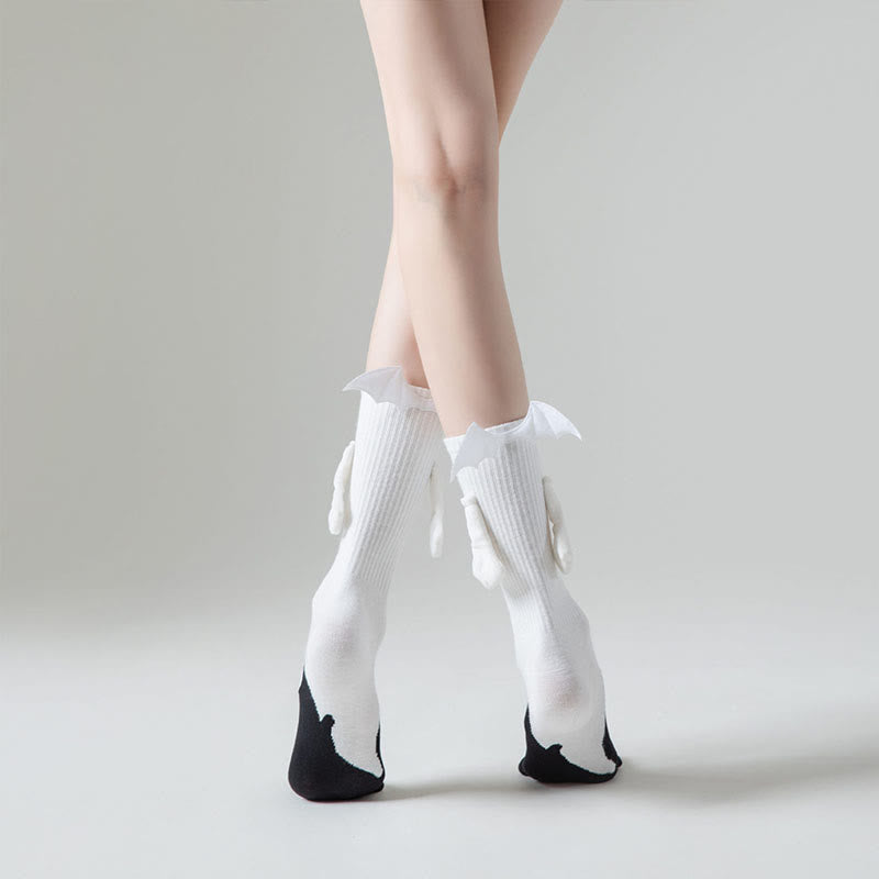 Plus Size Ghost Magnetic Attraction Quarter Socks(2 Pairs)
