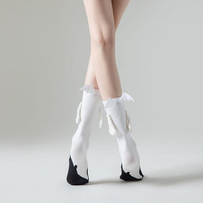 Plus Size Ghost Magnetic Attraction Quarter Socks(2 Pairs)