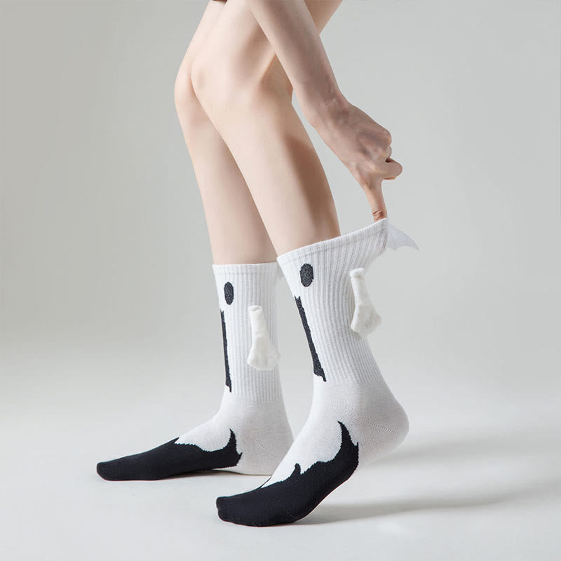 Plus Size Ghost Magnetic Attraction Quarter Socks(2 Pairs)