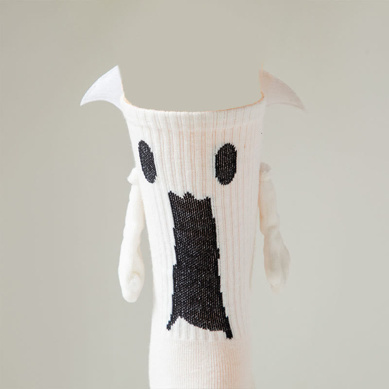 Plus Size Ghost Magnetic Attraction Quarter Socks(2 Pairs)