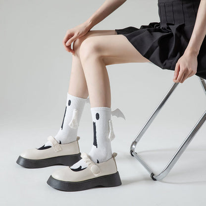 Plus Size Ghost Magnetic Attraction Quarter Socks(2 Pairs)