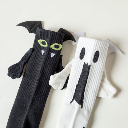 Plus Size Ghost Magnetic Attraction Quarter Socks(2 Pairs)