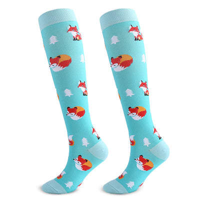 Animal Fruit Knee High Compression Socks(6 Pairs) - image 10
