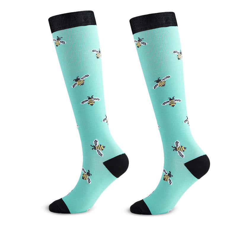 Animal Fruit Knee High Compression Socks(6 Pairs) - image 2