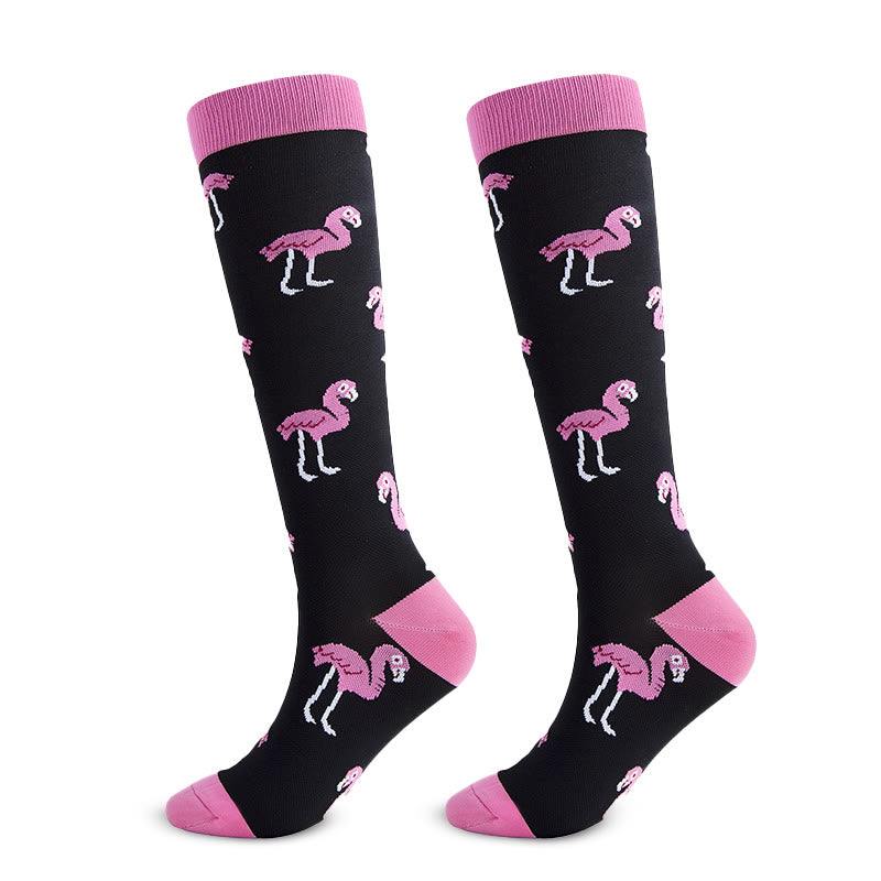 Animal Fruit Knee High Compression Socks(6 Pairs) - image 5