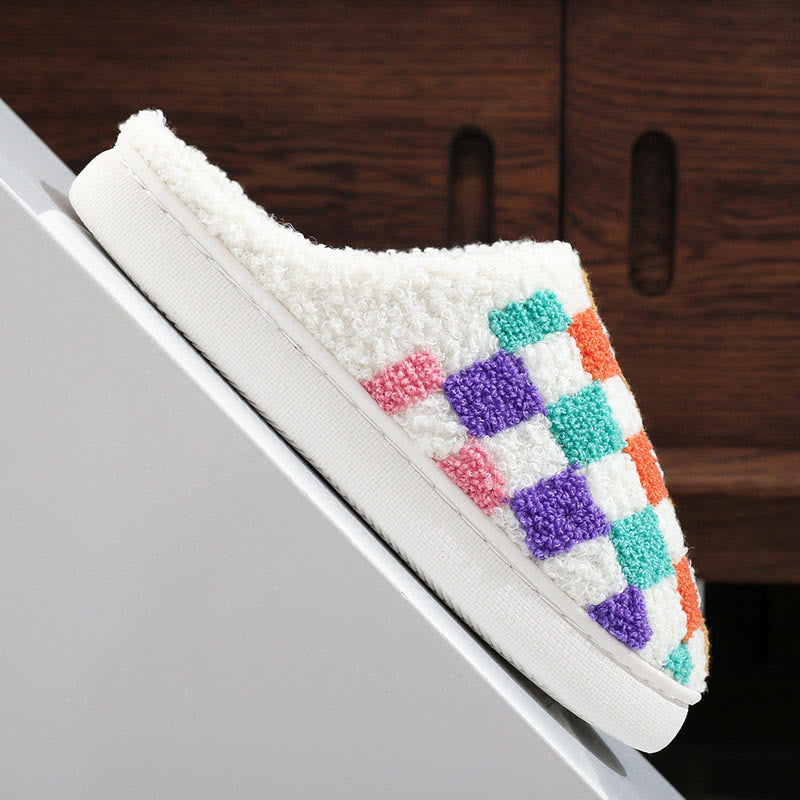 Plus Size Colorful Lattice Slippers - image 6