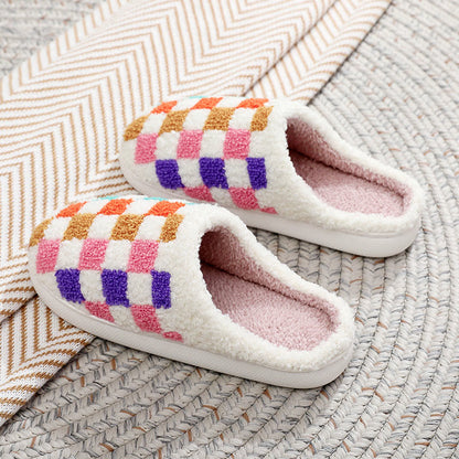 Plus Size Colorful Lattice Slippers - image 5