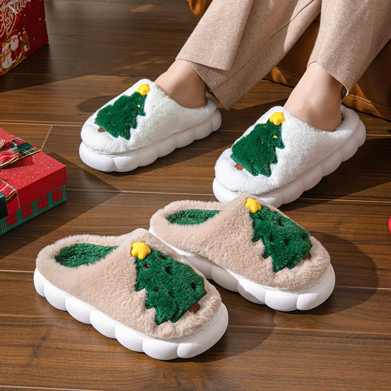 Plus Size Christmas Tree Slippers - image 2