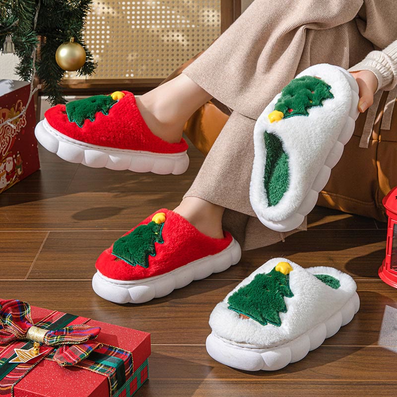 Plus Size Christmas Tree Slippers - image 1