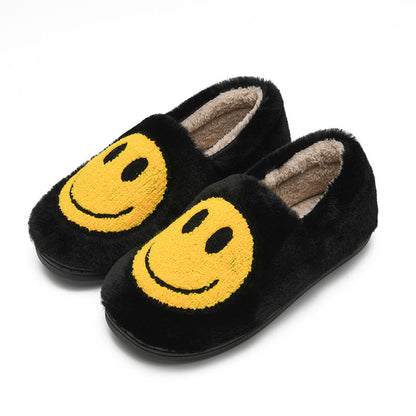 Plus Size Colorful Smiley Face Slippers - Black - EU50-51(US15-16) - image 13
