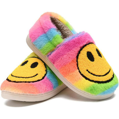 Plus Size Colorful Smiley Face Slippers - image 0