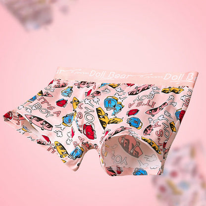 Plus Size Pink Series Boxer Briefs(4 Packs)