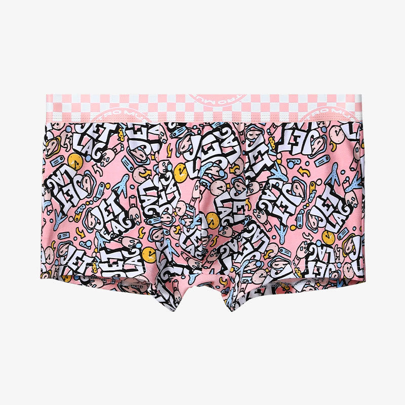 Plus Size Pink Series Boxer Briefs(4 Packs) - A - 4XL - image 5