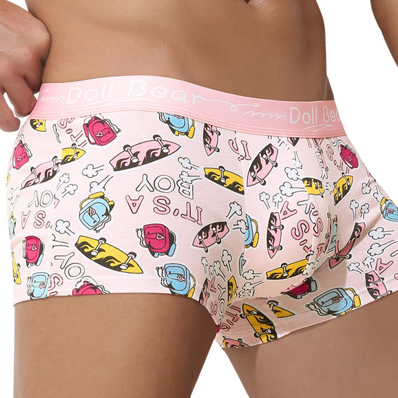 Plus Size Pink Series Boxer Briefs(4 Packs)