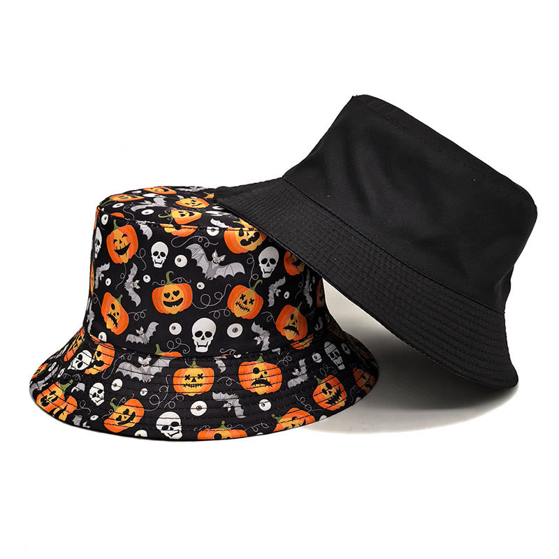 Plus Size Scary Jack-O'-Lantern Bucket Hat - image 1