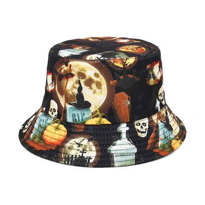 Plus Size Halloween Moon Bucket Hat - Black - One Size - image 0