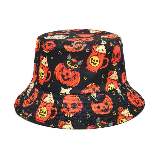 Plus Size Crazy Pumpkin Bucket Hat