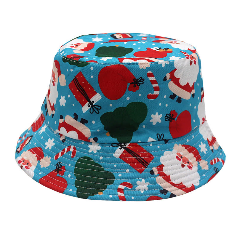 Plus Size Christmas Elements Bucket Hat - Blue - One Size - image 7