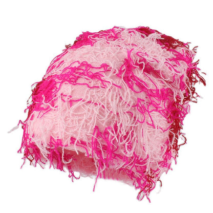 Plus Size Unisex Knitted Fuzzy Beanie - Pink - One Size - image 2