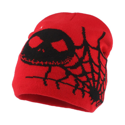 Plus Size Ghost Face Spider Web Beanie - image 2