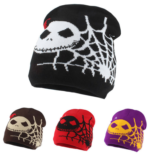 Plus Size Ghost Face Spider Web Beanie - image 1