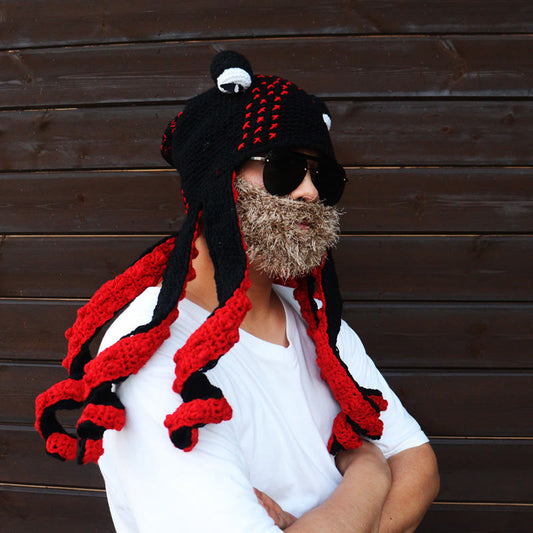 Plus Size Colorful Octopus Tentacle Beanie - image 0