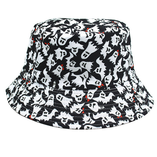 Plus Size Ghost Bucket Hat - Black - One Size - image 0