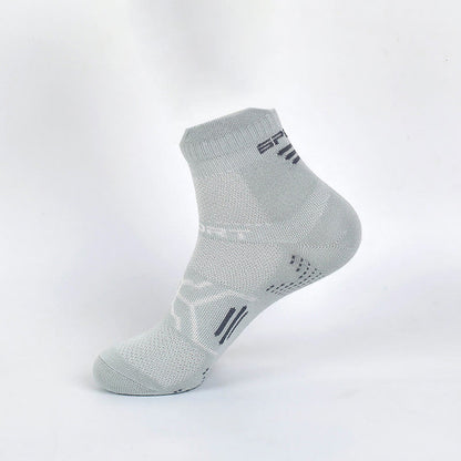Candy Color Quarter Compression Socks(7 Pairs) - Grey - EU37-40(US4-7) - image 4