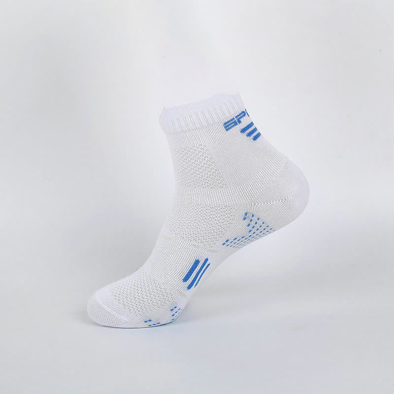 Candy Color Quarter Compression Socks(7 Pairs) - White - EU37-40(US4-7) - image 5