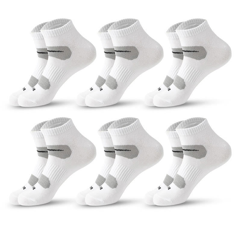Cycling Quarter Compression Socks(6 Pairs) - White - EU39-45(US6-11) - image 2