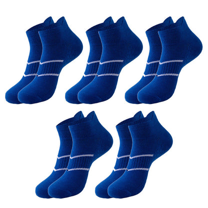 Plus Size Two Bars Quarter Compression Socks(10 Pairs)