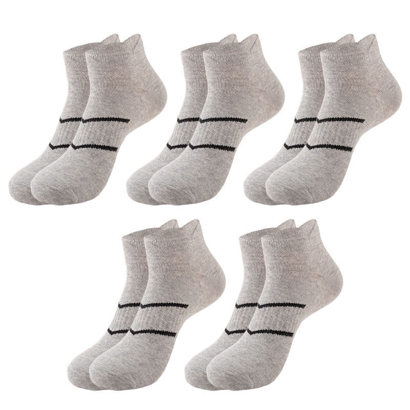 Plus Size Two Bars Quarter Compression Socks(10 Pairs)