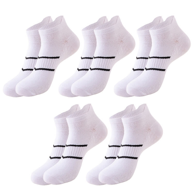 Plus Size Two Bars Quarter Compression Socks(10 Pairs)