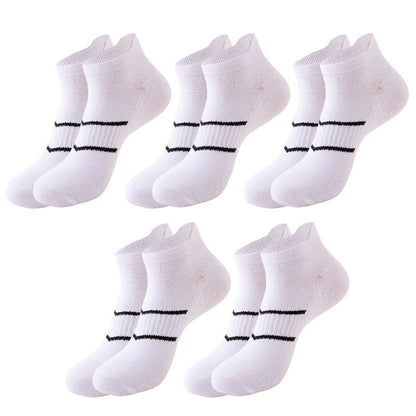 Plus Size Two Bars Quarter Compression Socks(10 Pairs)