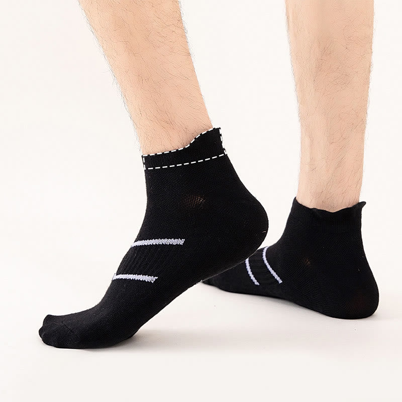 Plus Size Two Bars Quarter Compression Socks(10 Pairs)