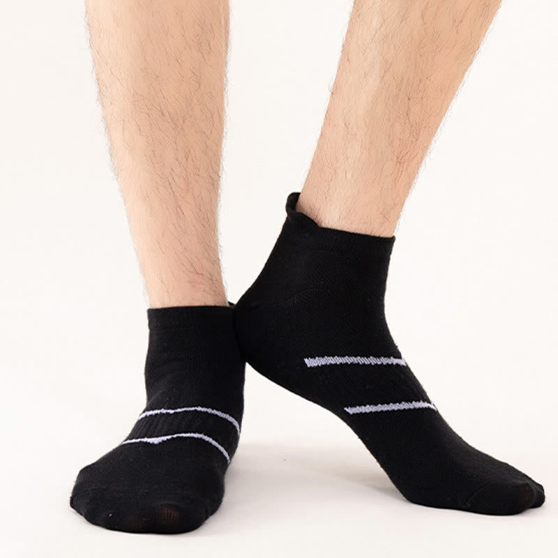 Plus Size Two Bars Quarter Compression Socks(10 Pairs)
