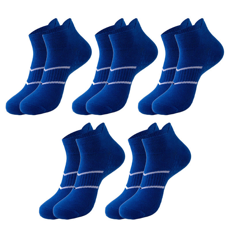 Two Bars Quarter Compression Socks(10 Pairs) - Blue - EU39-45(US6-11) - image 10