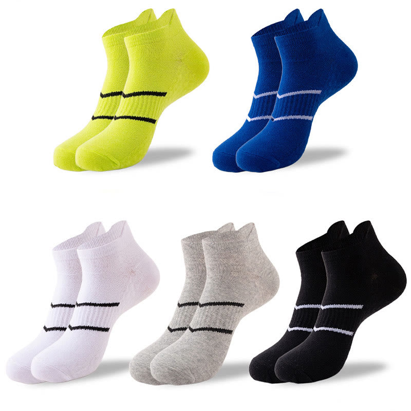 Plus Size Two Bars Quarter Compression Socks(10 Pairs)