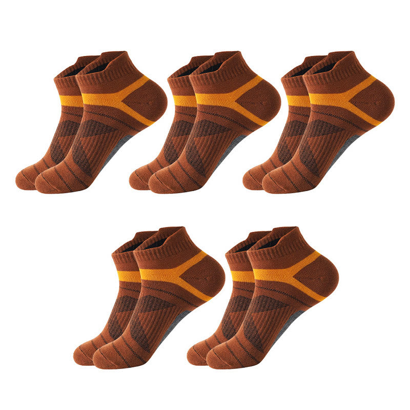 Fashion Design Ankle Compression Socks(10 Pairs) - Brown - EU39-45(US6-11) - image 6
