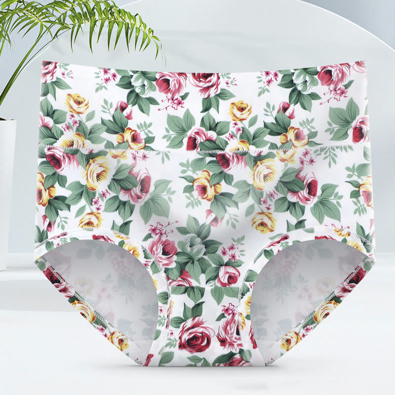 Soft Floral Panty(5 Packs) - White - 6XL - image 15