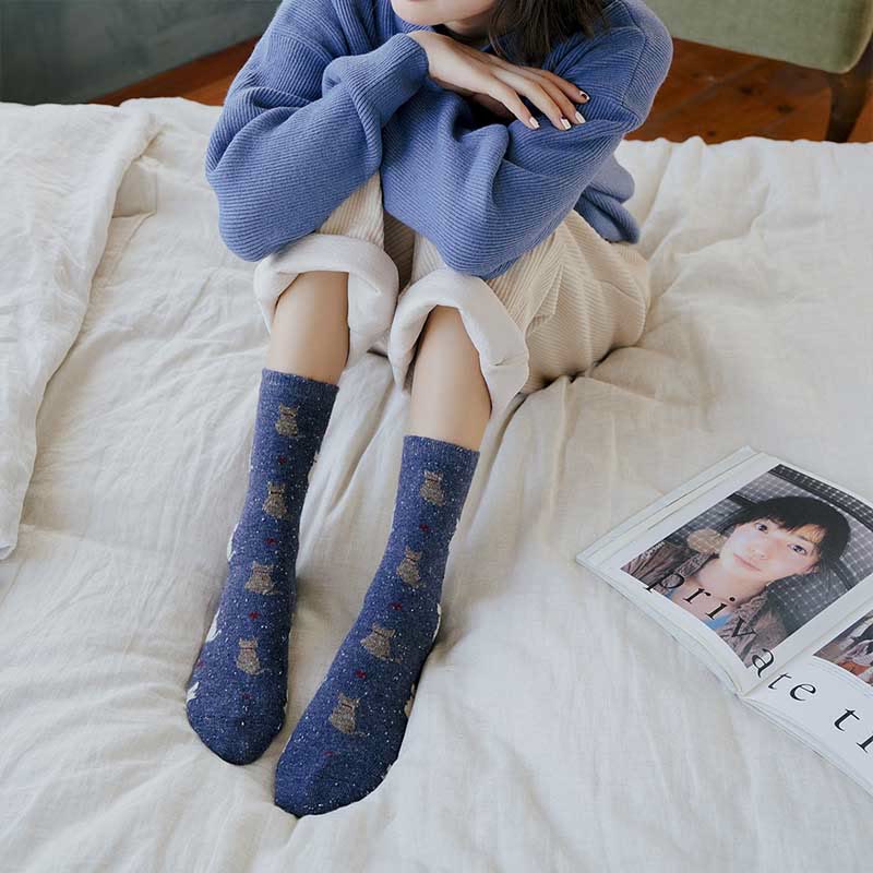 Striped Color Block Quarter Socks(4 Pairs) - image 5