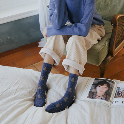 Striped Color Block Quarter Socks(4 Pairs) - image 7